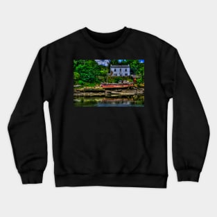 Three Boats And A Cottage Crewneck Sweatshirt